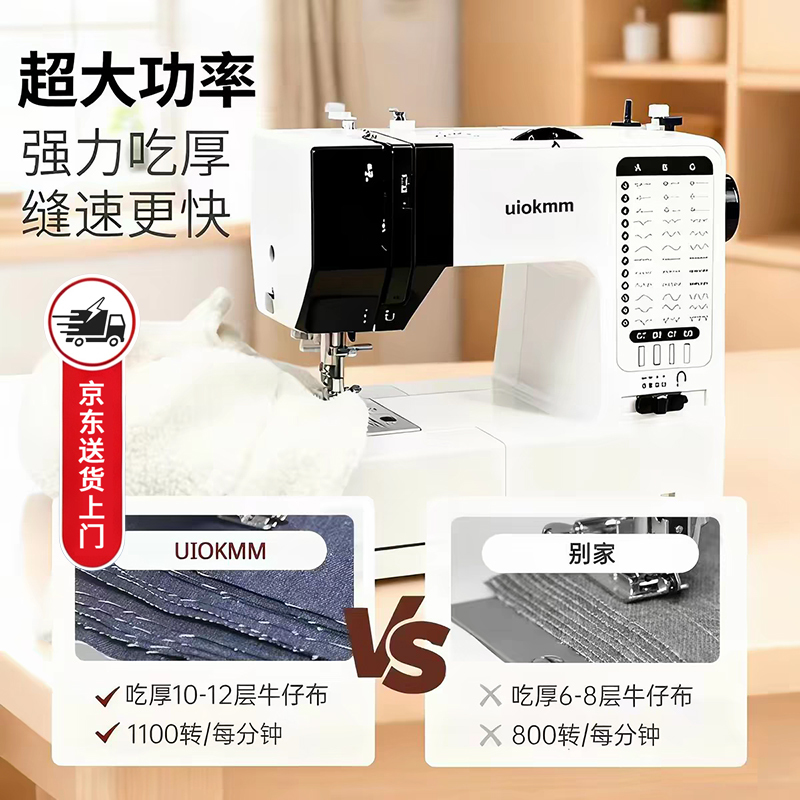 Uiokmm Sewing Machine for Home Use, Multifunctional with Base, Complete Set of Accessories, Beginner's Sewing Tool Uiokmm Sewing Machine for Home Use, Multifunctional with Base, Complete Set of Accessories, Beginner's Sewing Tool