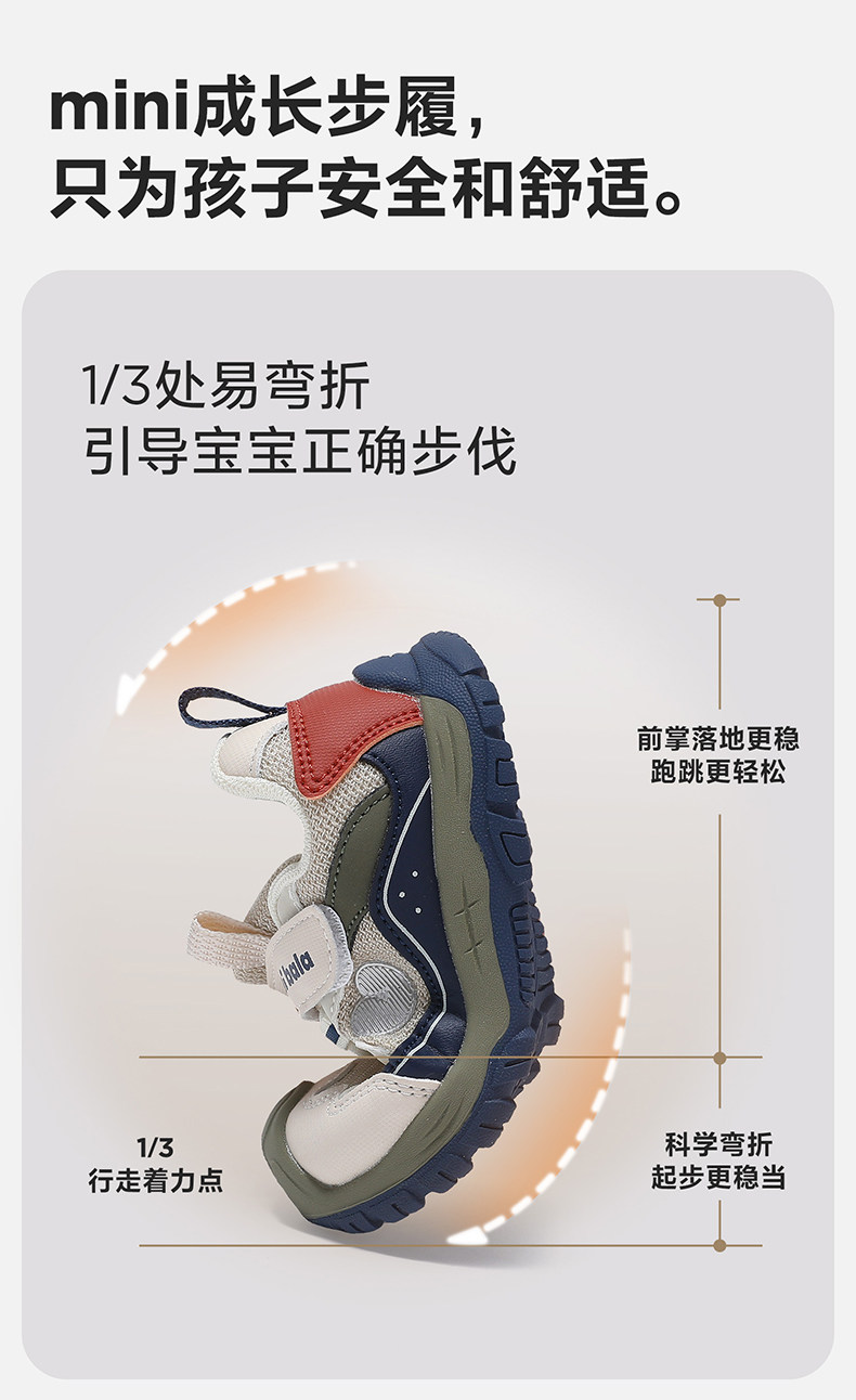 迷你巴拉巴拉儿童鞋子2026秋季新款男童透气运动鞋网面宝宝学步鞋 — 3