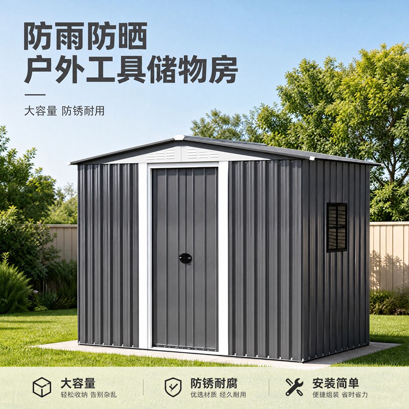 Outdoor Tool Shed, Simple Kitchen, Courtyard Mobile Cabin, Outdoor Storage Room, Rooftop Storage, Terrace, Metal Shed Outdoor Tool Shed, Simple Kitchen, Courtyard Mobile Cabin, Outdoor Storage Room, Rooftop Storage, Terrace, Metal Shed