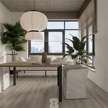 Ecological natural all-ceramic wood grain tiles indoor guest restaurant bedroom non-slip wooden floor tiles interlocking engineering tiles