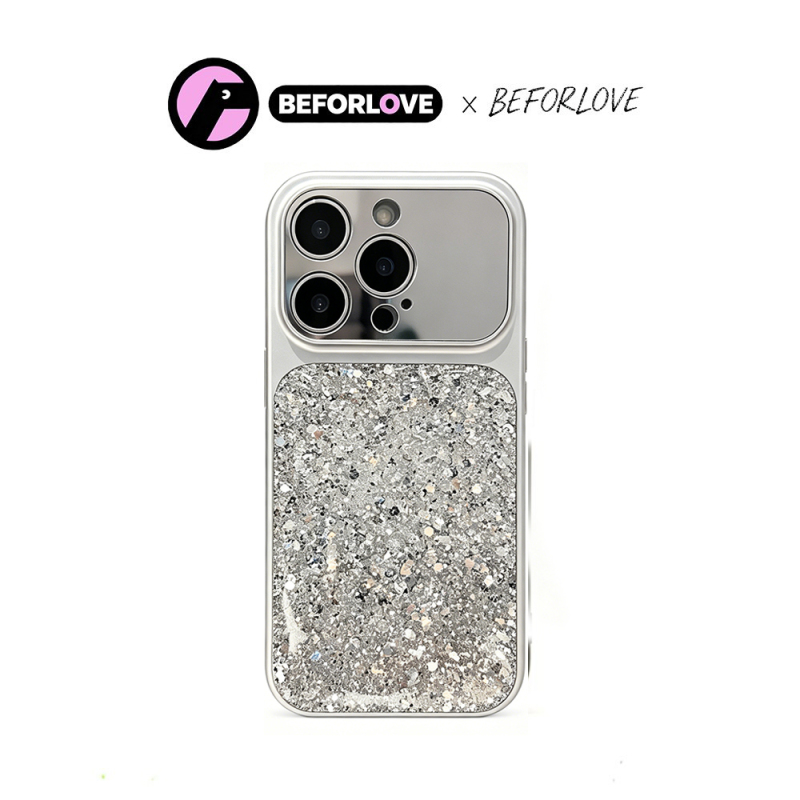 Ins High-End Silver Mirror Sequin Large Window Case Suitable for Apple 17 Pro Max Phone Case iPhone 16 Pro New Model 15 for Men and Women 14 Trendy 13 Personalized 17 Pm Full-Cover Anti-Drop Protective Case Ins High-End Silver Mirror Sequin Large Window Case Suitable for Apple 17 Pro Max Phone Case iPhone 16 Pro New Model 15 for Men and Women 14 Trendy 13 Personalized 17 Pm Full-Cover Anti-Drop Protective Case