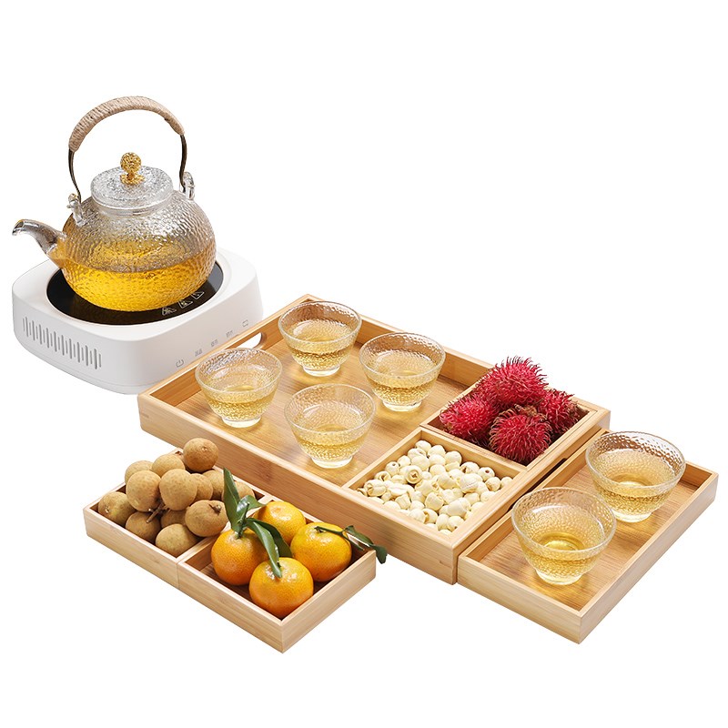 Japanese-style tea boiler tea stove multi-kinetic glass tea set household health flower teapot electric ceramic stove teapot