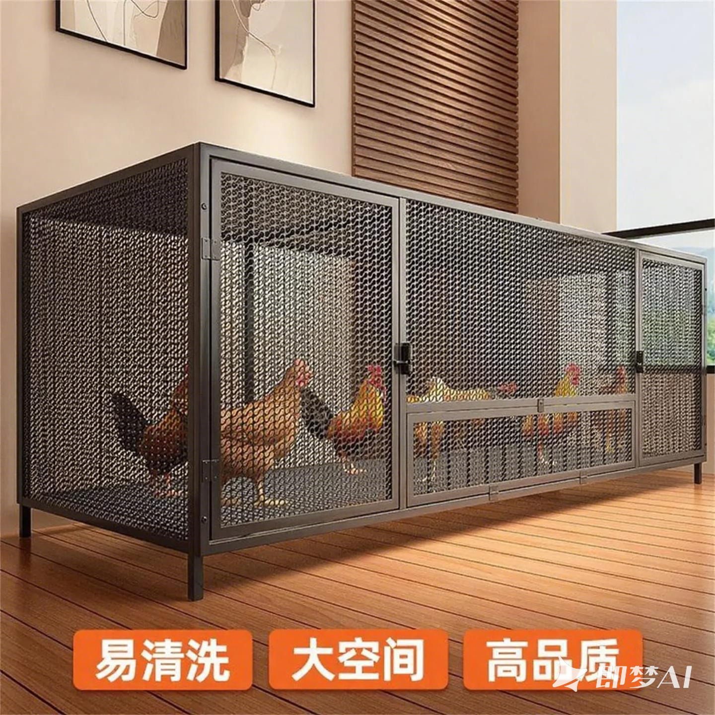 加密简易鸭笼鸽笼家用养殖铁丝网鸡笼加厚加固鸡笼小鸡鸭大中小号