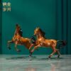 Copper and gold years, copper horse ornaments, handicrafts, office living room, study, ancient shelf, wine cabinet decorations, opening gifts