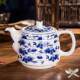 Jingdezhen ceramic teapot large capacity heat-resistant and high-temperature resistant flagship store cold kettle large blue and white teacup tea set