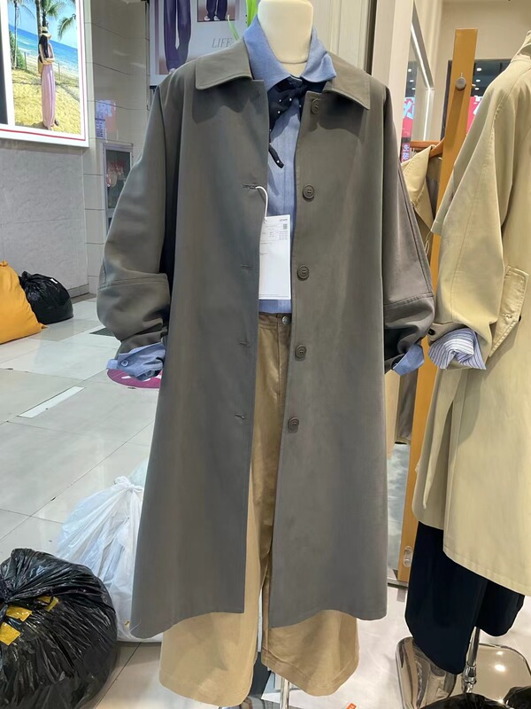 Thp 9836-345 New Yang Chao Yue Same Style Textured Silhouette Trench Coat Thp 9836-345 New Yang Chao Yue Same Style Textured Silhouette Trench Coat