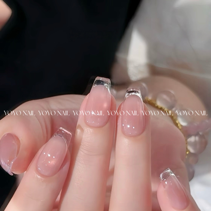 【Space French Style】Handmade Wearable Nails, Elegant and Fashionable, Trendy French Style, Moist and Pure Cat Eye Manicure 【Space French Style】Handmade Wearable Nails, Elegant and Fashionable, Trendy French Style, Moist and Pure Cat Eye Manicure