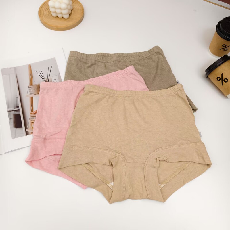 Sunwu Hemp Knitted Women's Briefs, Mid-High Waist, Breathable, Skin-Friendly, Comfortable, Odorless, Seamless, Solid Color Underwear