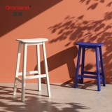 Барные стулья из массива дерева Ganglong, высокие стулья для стойки регистрации в коммерческом баре, простые островные стулья из ясеня для дома, барные стулья-седла