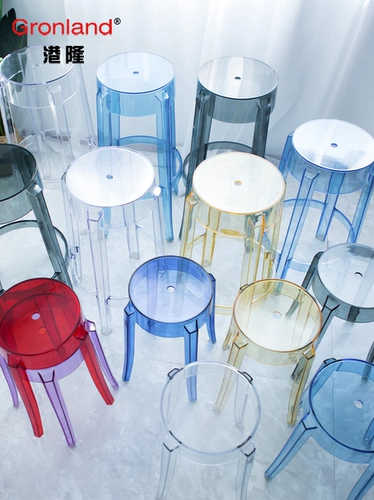 Nordic Creative Designer Transparent Magic Bar, стул табуретки простые акриловые батончики Высокий бар стул
