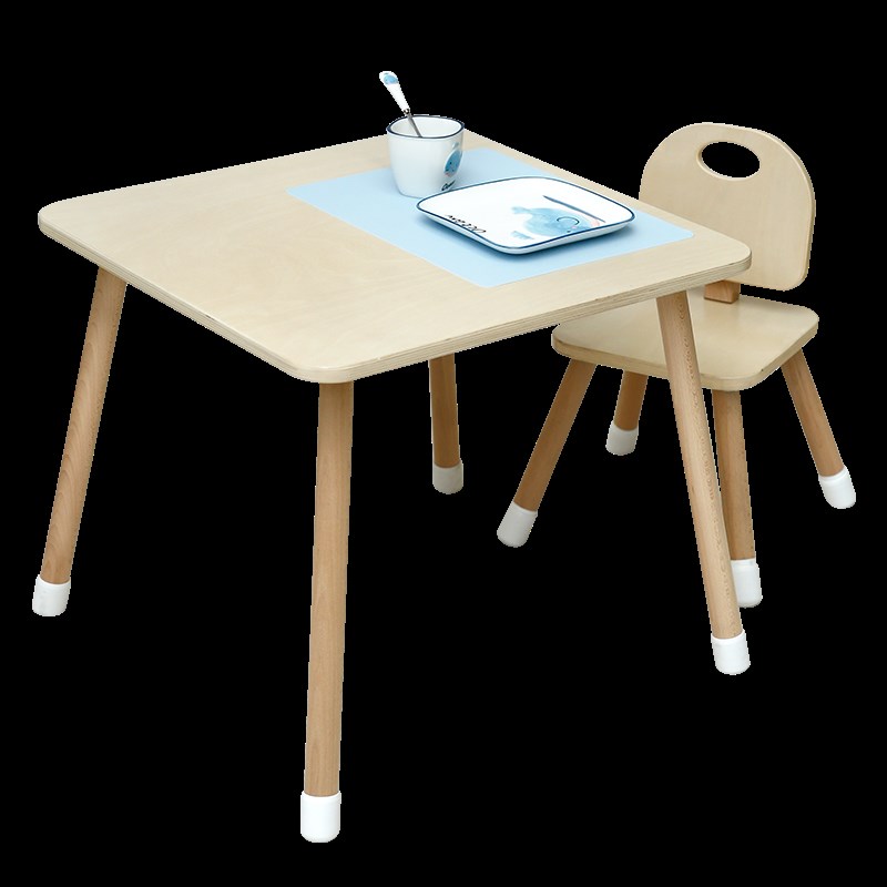 Children's tables and chairs installed birch simple desk kindergarten early education learning rectangular toddler baby small table
