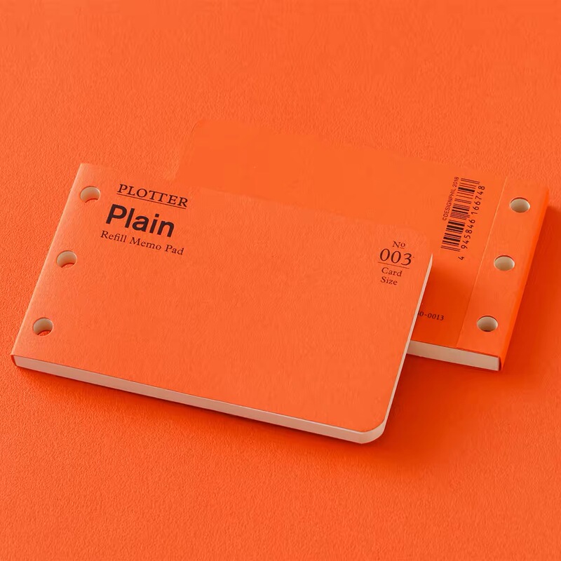 In Stock Japanese Plotter Three-Ring Binder Refill White Blue Portable Mini Notebook