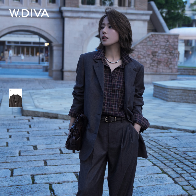 W.Diva【Biela】Sheep Wool Casual Blazer and Pants Two-Piece Set 2026 Autumn Old Money Style Suit W.Diva【Biela】Sheep Wool Casual Blazer and Pants Two-Piece Set 2026 Autumn Old Money Style Suit