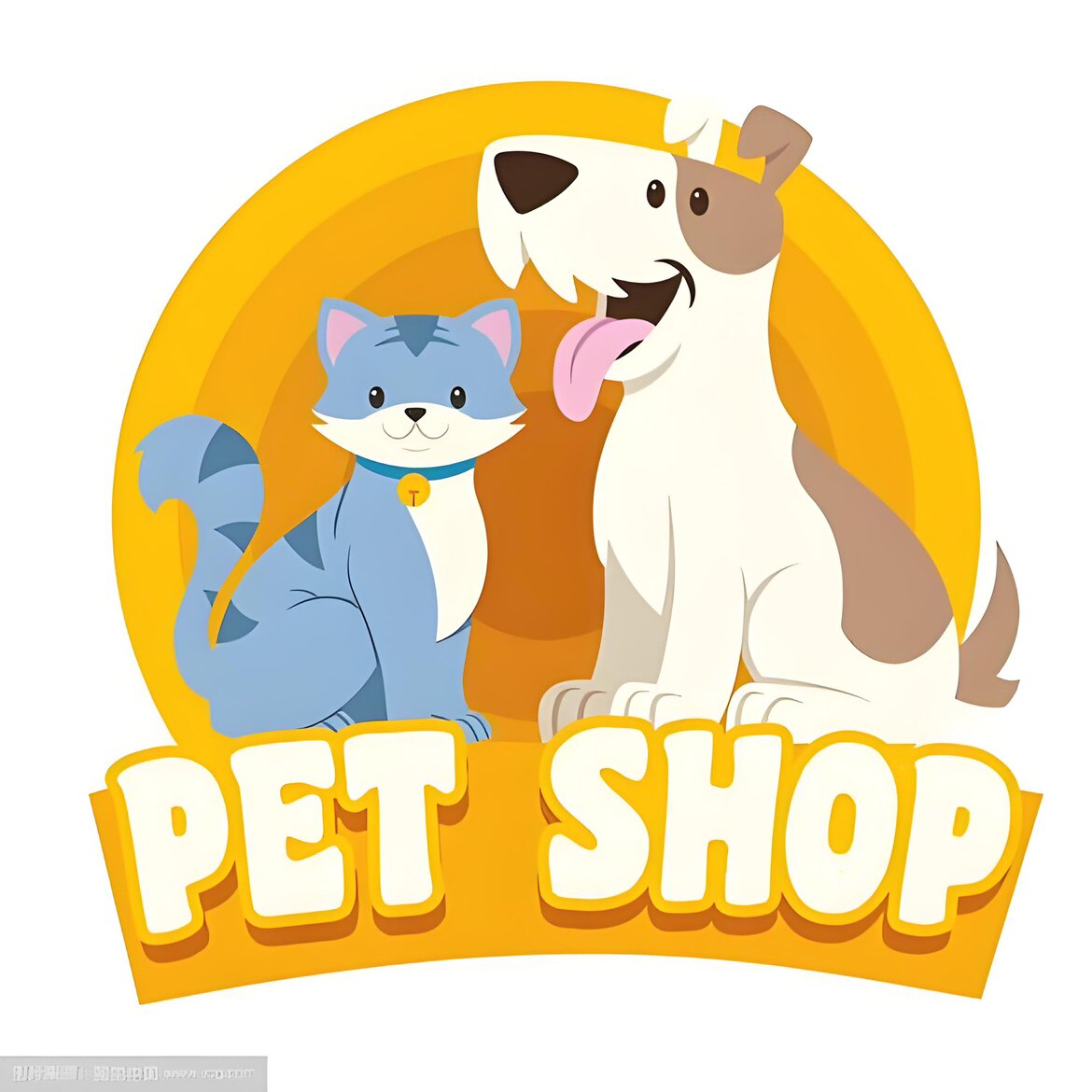 豆豆猪宠物用品店的LOGO