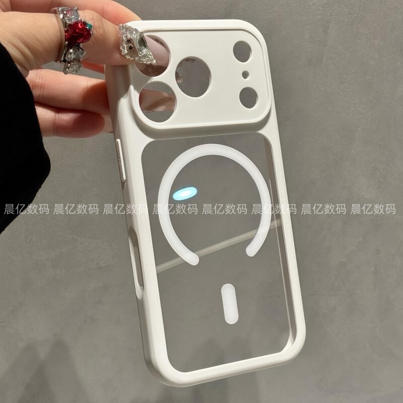 Suitable for Apple 14 Pro to 17 Pro Conversion, Niche Acrylic Full-Cover Case for Men and Women, High Aesthetic 14 Pro Max to 17 Pro Max Modified Phone Case, Magnetic, Simple and Personalized Suitable for Apple 14 Pro to 17 Pro Conversion, Niche Acrylic Full-Cover Case for Men and Women, High Aesthetic 14 Pro Max to 17 Pro Max Modified Phone Case, Magnetic, Simple and Personalized