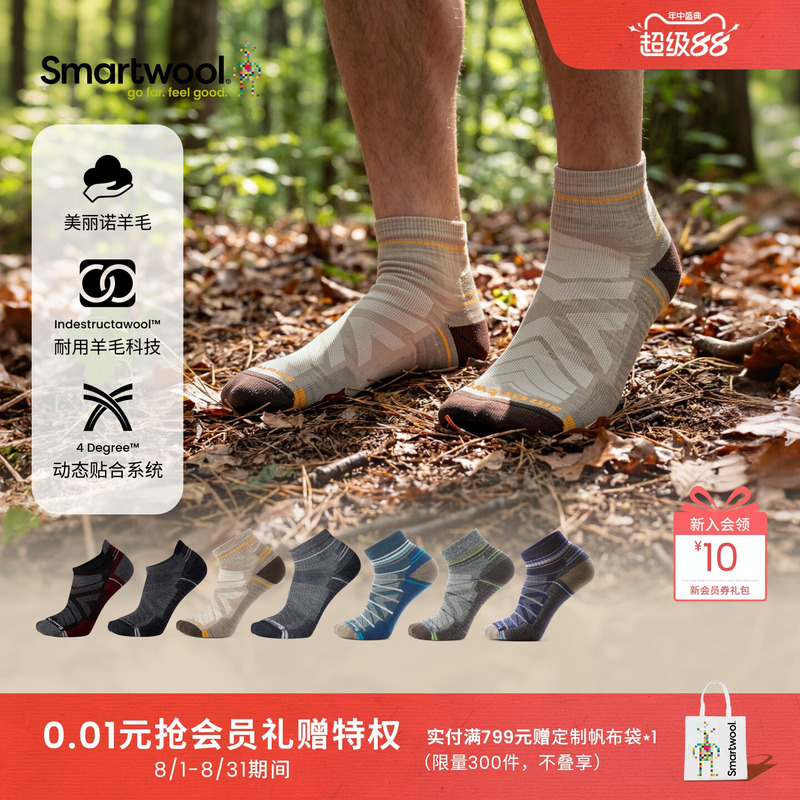 Smartwool Merino Wool Unisex Shock-Absorbing Low-Cut Sports Socks Are Comfortable, Durable, and Sweat-Absorbent for Hiking