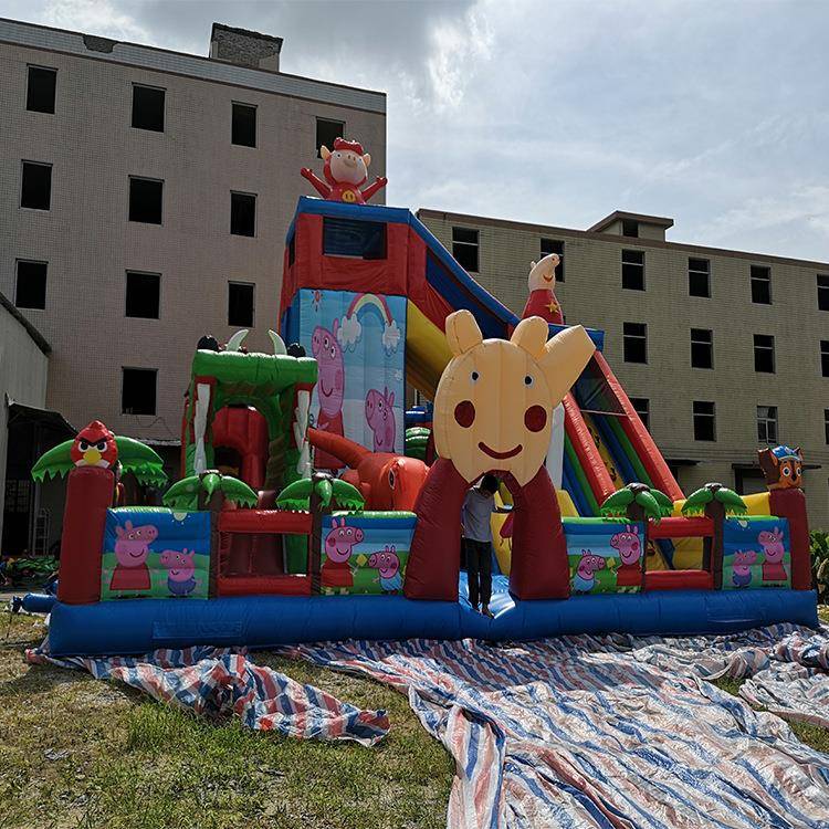 Children's 20X20 Naughty Castle Fun Park Large Outdoor Trampoline Playground Toy Slide Challenge Castle Children's 20X20 Naughty Castle Fun Park Large Outdoor Trampoline Playground Toy Slide Challenge Castle