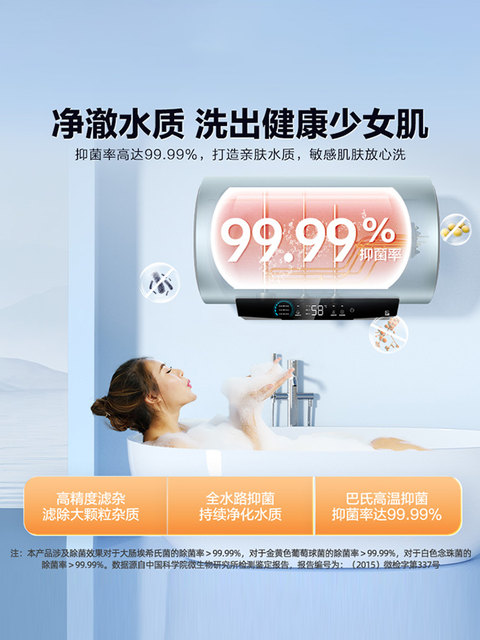 Haier Produces the Commander Electric Water Heater for Home Use in Small Bathrooms, with First-Class Energy Efficiency, Fast Heating, and Energy-Saving Features, Model Ld7