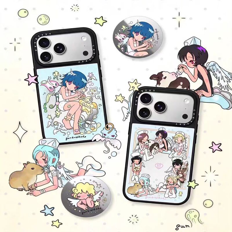Collaboration with Niao Niao: Healing Angel Girl Apple 18 Pro Max Phone Case, 17 Pro Max Compatible with iPhone 16 Pro, Cute 15 Pro Magnetic 14 Shockproof Protective Case Collaboration with Niao Niao: Healing Angel Girl Apple 18 Pro Max Phone Case, 17 Pro Max Compatible with iPhone 16 Pro, Cute 15 Pro Magnetic 14 Shockproof Protective Case