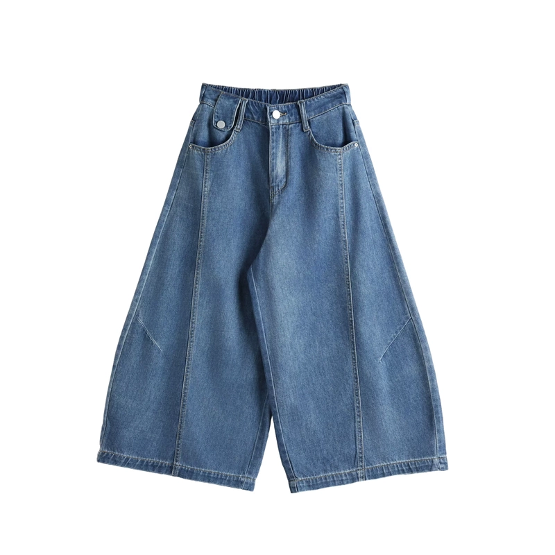[Exclusive to Yuanqi Zhuzhu] "Blue Retro Structure Roaming Pants" Xk7568