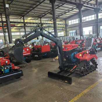 Crawler-type rotary tiller, agricultural 35-horsepower micro-tiller, multi-purpose ride-on trencher