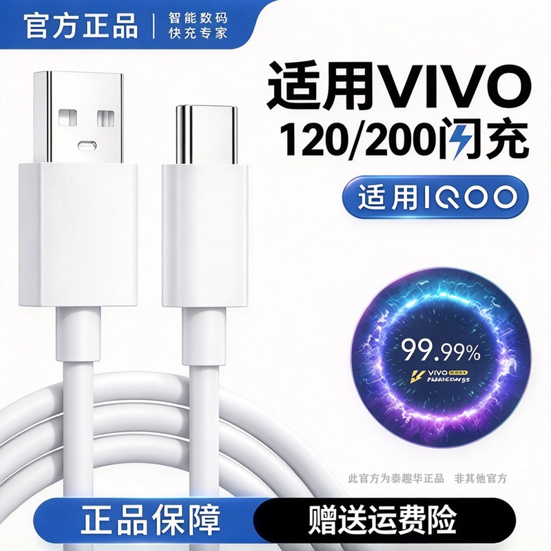 Official Genuine 120W Super Flash Charging Cable Suitable for Vivo Fast Charging Cable Iqooneo10/11 Track Version Neo7 Racing Version Z Genuine/Xfold3/Y100X90Pro Data Cable Charger Official Genuine 120W Super Flash Charging Cable Suitable for Vivo Fast Charging Cable Iqooneo10/11 Track Version Neo7 Racing Version Z Genuine/Xfold3/Y100X90Pro Data Cable Charger