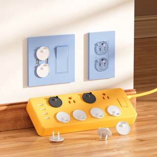 2024美标美规电源插座保护盖防触电插孔防护塞儿童安全面板遮挡盖