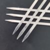 Stainless steel wooden handle flat skewer 304 barbecue meat skewer tool skewers supplies accessories mutton skewers needle iron skewer thickened