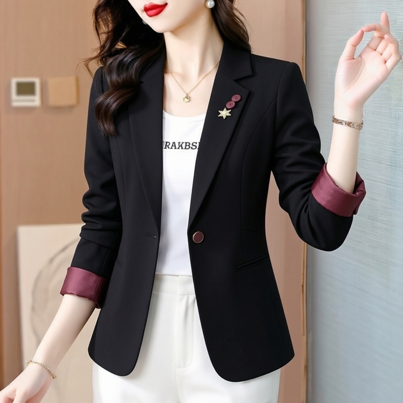 Autumn Casual Blazer for Women 2026 New High-End Elegant Socialite Style Petite Formal Suit Autumn Casual Blazer for Women 2026 New High-End Elegant Socialite Style Petite Formal Suit