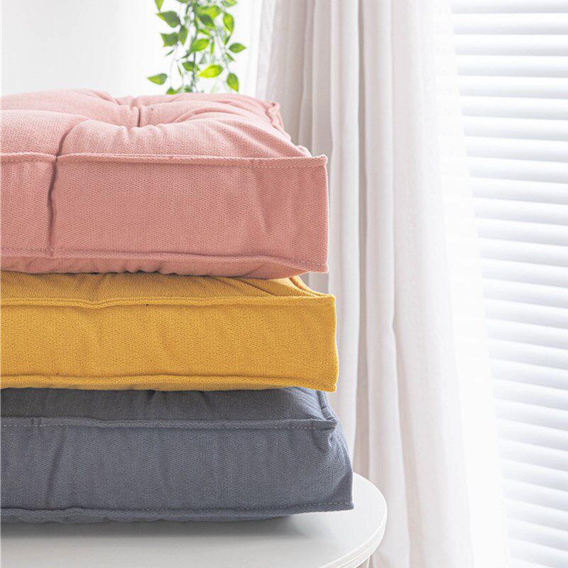 Thick square futon cushion, office seat cushion, living room bay window balcony meditation cushion, sedentary butt cushion