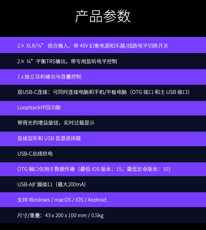 Arturia/法国 MiniFuse 有声书录制直播K歌编曲混音制作专业声卡