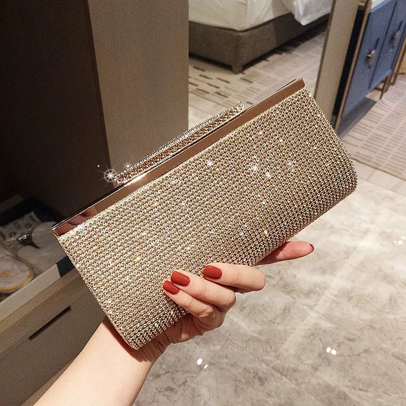 French Uamtor Full Diamond-Encrusted Evening Bag Clutch Wedding Banquet Bag Party Bag for Mother-In-Law in Cheongsam Dress French Uamtor Full Diamond-Encrusted Evening Bag Clutch Wedding Banquet Bag Party Bag for Mother-In-Law in Cheongsam Dress