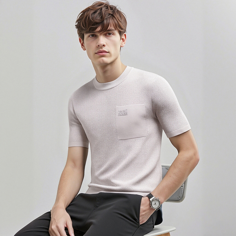 Return Rate【Yushan】New Autumn and Winter Fine-Spun Wool Sweater Short-Sleeved Sweater Wxc284