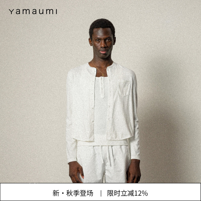 [Same Style as Wang Anyu] Yamaumi New Men's Long-Sleeved Casual Lightweight Washed Vintage Cardigan 2026 Summer