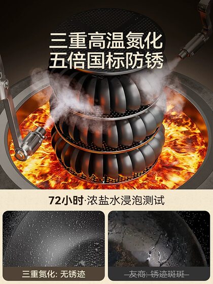Non-Coated Iron Wok, Ready to Use, Non-Stick Cooking Pan for Home Use, Suitable for Induction and Gas Stoves, Single-Serving, Flat-Bottomed, Small Iron Wok