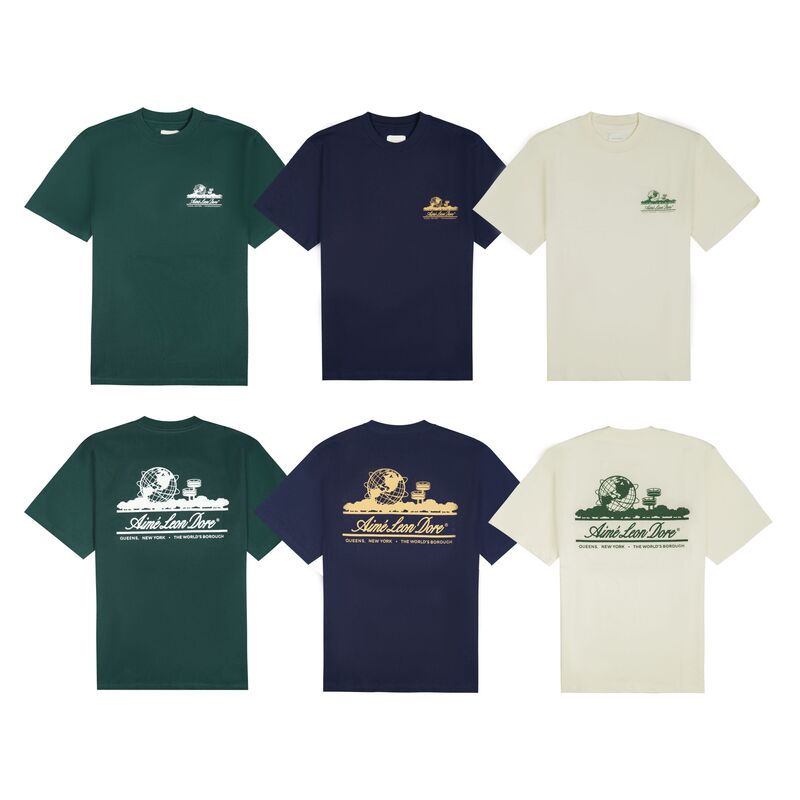 In-Stock Ald Aime Leon Dore Classic New York Queens Printed Basic Short-Sleeve American Casual T-Shirt
