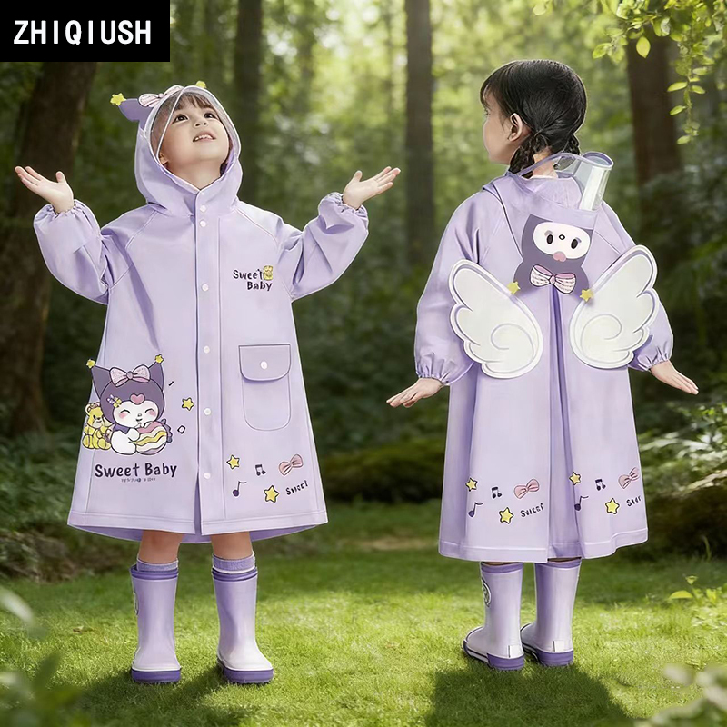 Children's Raincoat for Girls, Kindergarten and Primary School Students, Special for School Use, with Space for a Backpack, Cape-Style, Baby Rain Poncho for Heavy Rain Children's Raincoat for Girls, Kindergarten and Primary School Students, Special for School Use, with Space for a Backpack, Cape-Style, Baby Rain Poncho for Heavy Rain