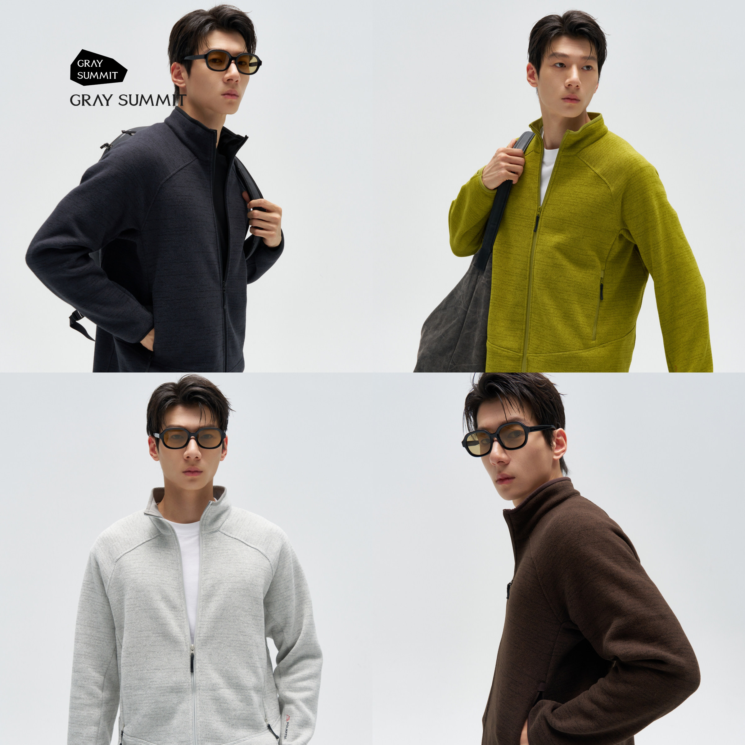 Gray Summit มีน้ำหนักเบาและให้ความอบอุ่นสูงมาก! เสื้อแจ็กเก็ตขนแกะ Polartec แบบอเมริกัน Ptp ของ Birdcover*T สำหรับผู้ชาย