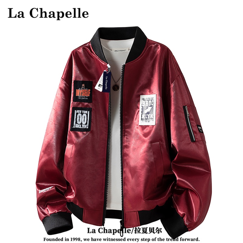 La Chapelle 2026 Winter New American-Style Baseball Collar Jacket for Men, Loose Fit, Large Size, Pilot Casual Coat