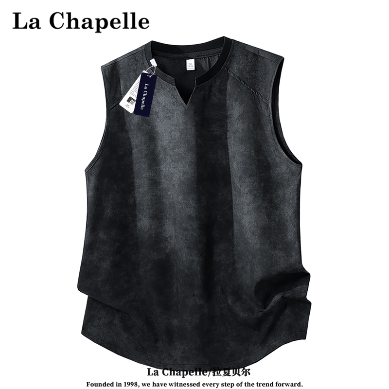 La Chapelle 2026 Summer New American-Style Tie-Dye Vest for Men, Loose-Fitting, Breathable, Sleeveless Casual Top