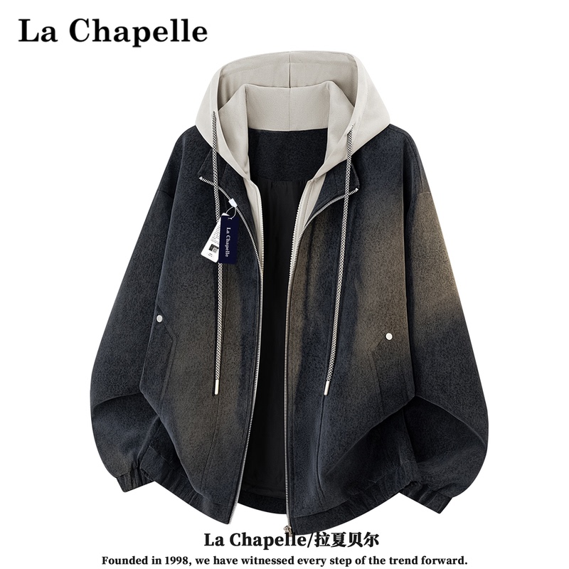 La Chapelle 2026 Winter New American Style Faux Two-Piece Hooded Fleece-Feel Pu Leather Jacket Men's Plus Size Trendy Coat La Chapelle 2026 Winter New American Style Faux Two-Piece Hooded Fleece-Feel Pu Leather Jacket Men's Plus Size Trendy Coat