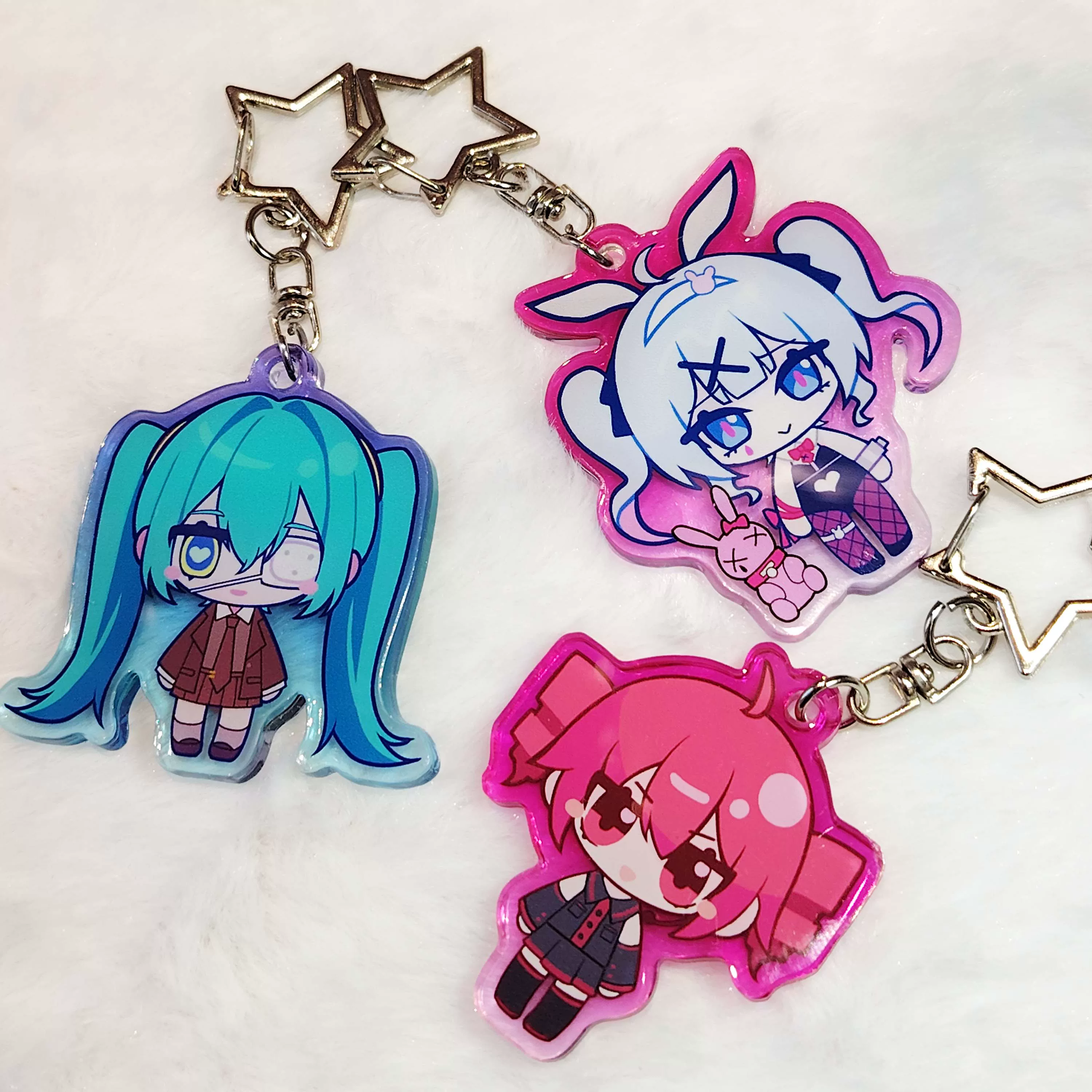 Rabbit hole DECO*27 Hatsune Miku accented teto two-dimensional miku fan keychain pendant