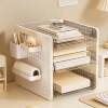 Perforated board desktop storage rack office station modification file storage rack multi-layer desk stationery organizing box