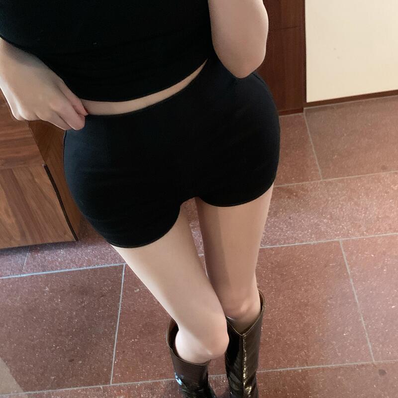 Cher Qiao'Er [Versatile Shorts] High-Waisted Slim Casual Shorts Women's Summer Outerwear Hot Pants