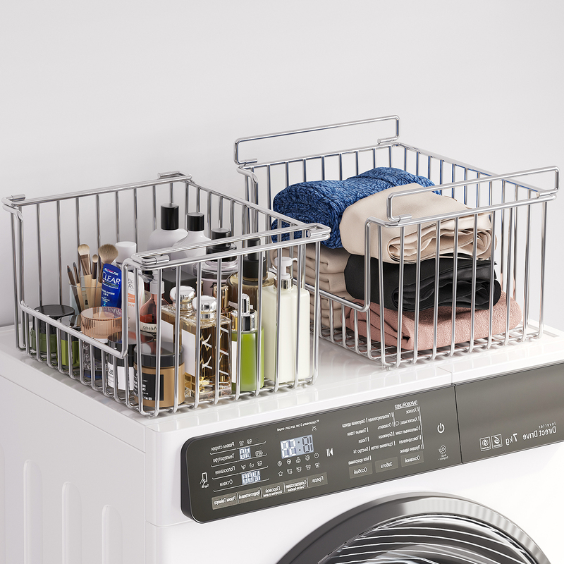 Bathroom Stainless Steel Storage Rack Basket Organizer for Washbasin, Shower, Dirty Clothes, and Laundry Basket Bathroom Stainless Steel Storage Rack Basket Organizer for Washbasin, Shower, Dirty Clothes, and Laundry Basket