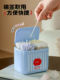 Cotton swab storage box push-type dental floss cotton swab with cover dust-proof partition box cosmetic cotton wall hanging box toothpick storage box
