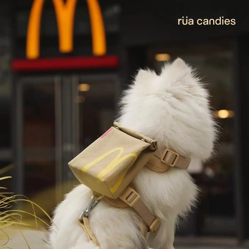 Dog Pet Leash Hamburger Backpack Fries School Bag Outing Cat Cute Portable Clearance Backpack Trendy Dog Pet Leash Hamburger Backpack Fries School Bag Outing Cat Cute Portable Clearance Backpack Trendy