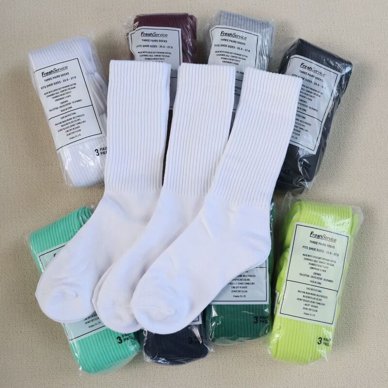 Socks Unisex High Tube Socks Autumn and Winter New Style Simple Striped Trendy Versatile Sports Long Socks Cotton Socks Socks Unisex High Tube Socks Autumn and Winter New Style Simple Striped Trendy Versatile Sports Long Socks Cotton Socks