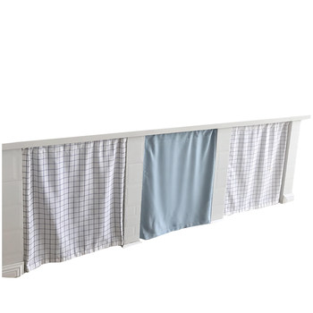 Nordic punch-free kitchen cabinets, bookcases, wardrobes, ugly dust-proof decorative fabrics, half-curtain door curtains, cabinet curtains, custom-made