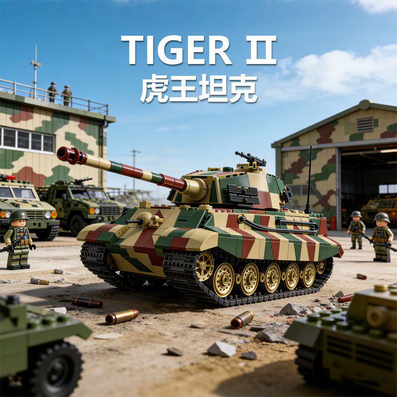 12Go97027 World War Ii Tiger King Heavy Tank High-Difficulty Military Model Educational Assembly Building Blocks Children's Toy 12Go97027 World War Ii Tiger King Heavy Tank High-Difficulty Military Model Educational Assembly Building Blocks Children's Toy